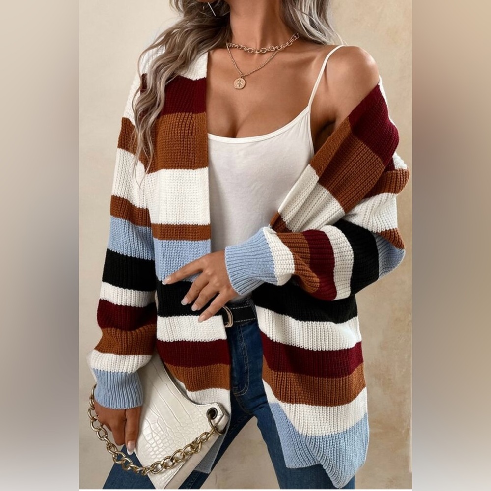 American Eagle Women’s Stripped Open Cardigan Size XS/S
